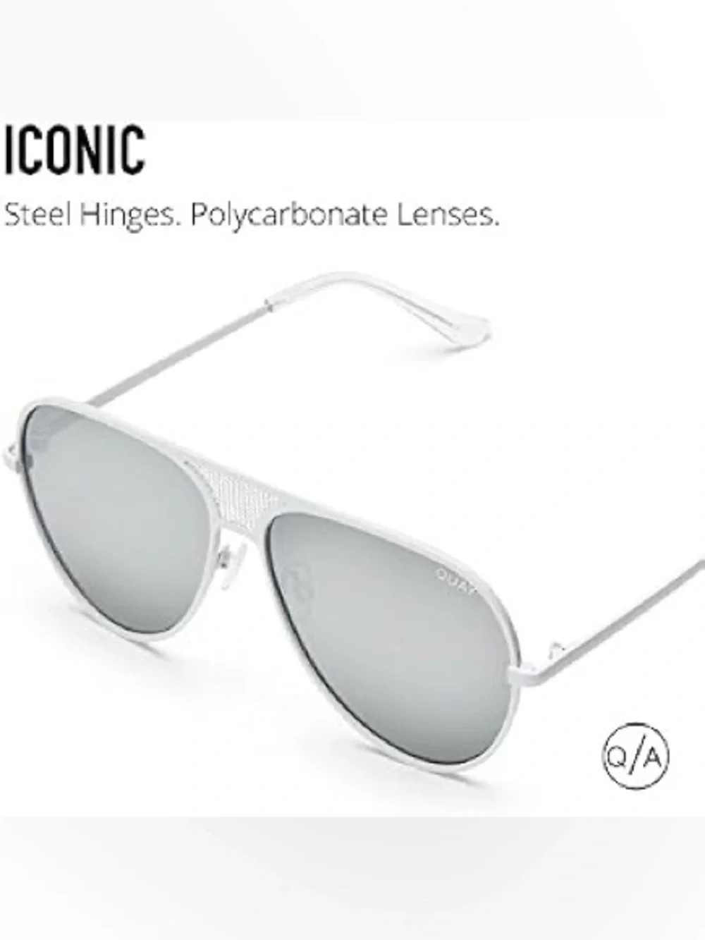 Quay x Kylie Iconic Sunglasses in White